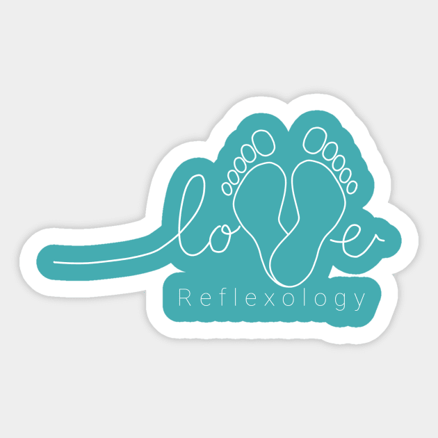 Love Reflexology (white design) Sticker by Balanceandharmonyforreflexologists